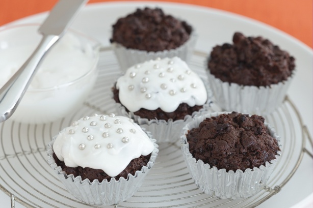 Chocolate Cupcakes with Fruit