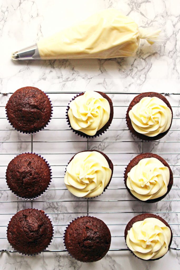 Chocolate Cupcakes with Fruit