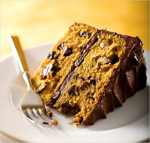 Chocolate Pumpkin Layer Cake Recipe