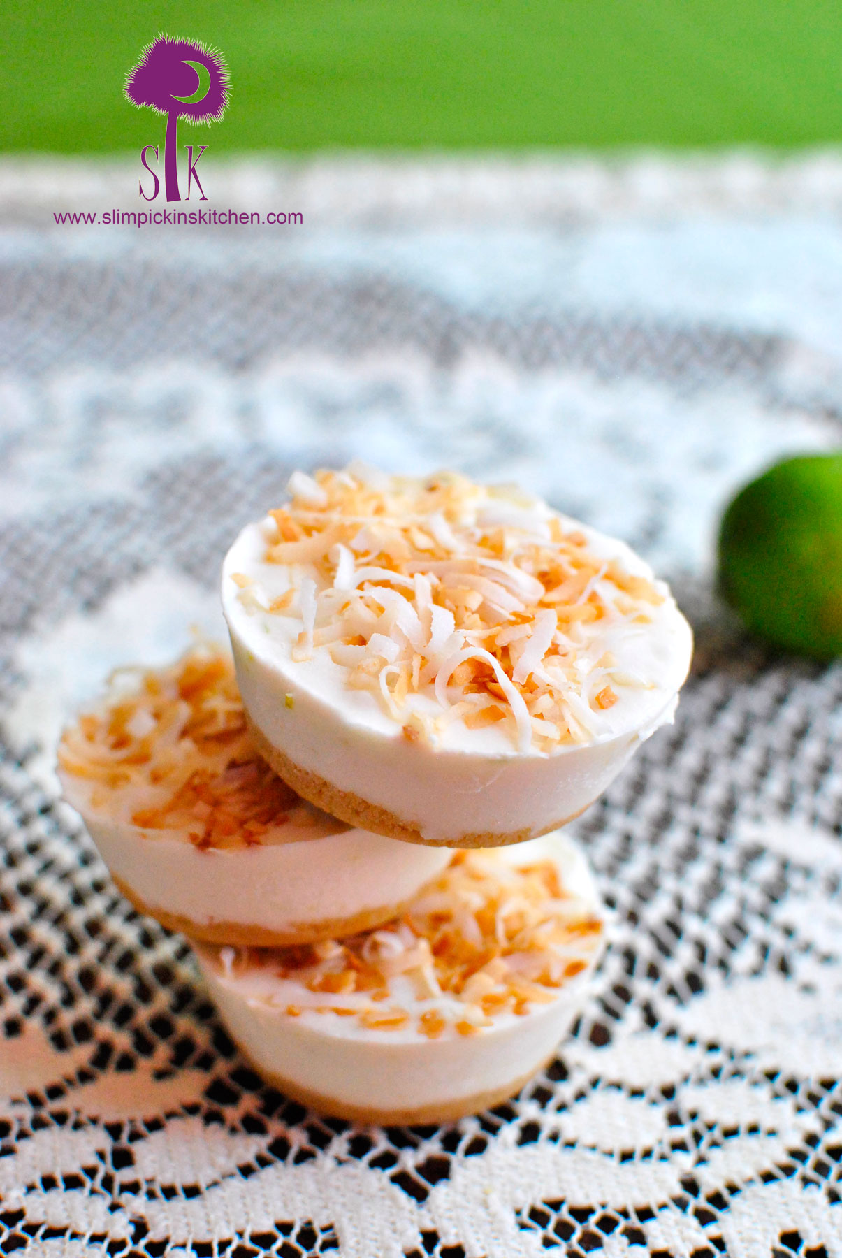 Coconut Lime Mini Cheesecakes Made
