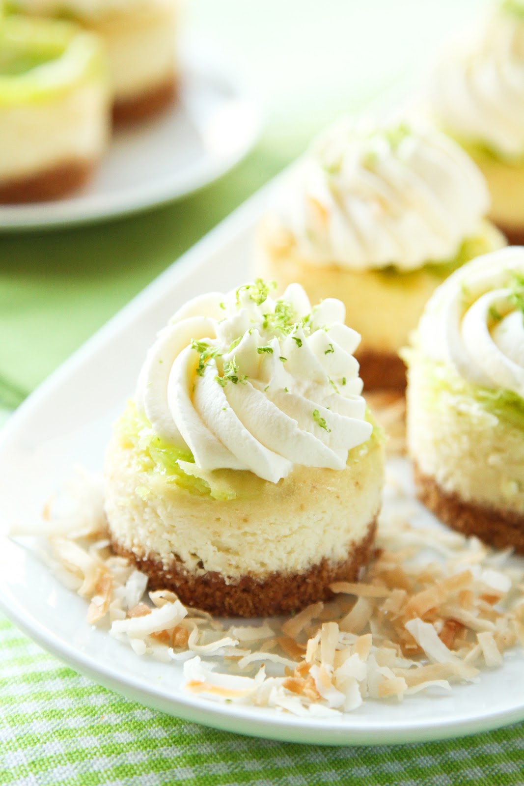 Coconut Lime Mini Cheesecakes Coconut Lime Mini Cheesecakes