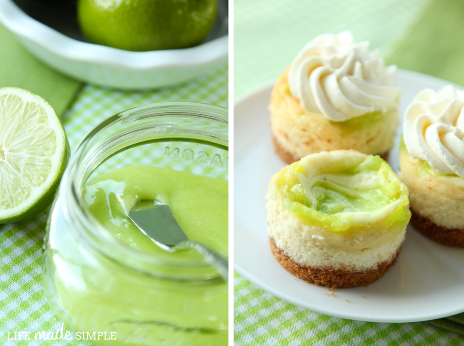 Coconut Lime Mini Cheesecakes