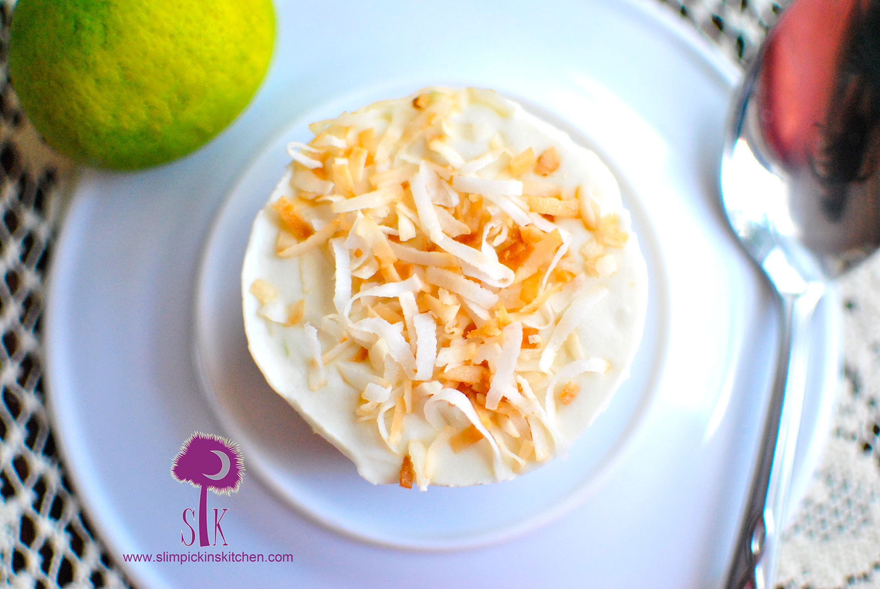 Coconut Lime Mini Cheesecakes