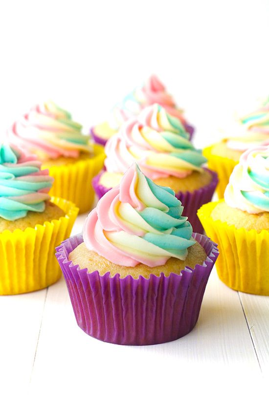 Cotton Candy Cupcakes Cotton Candy Cupcakes