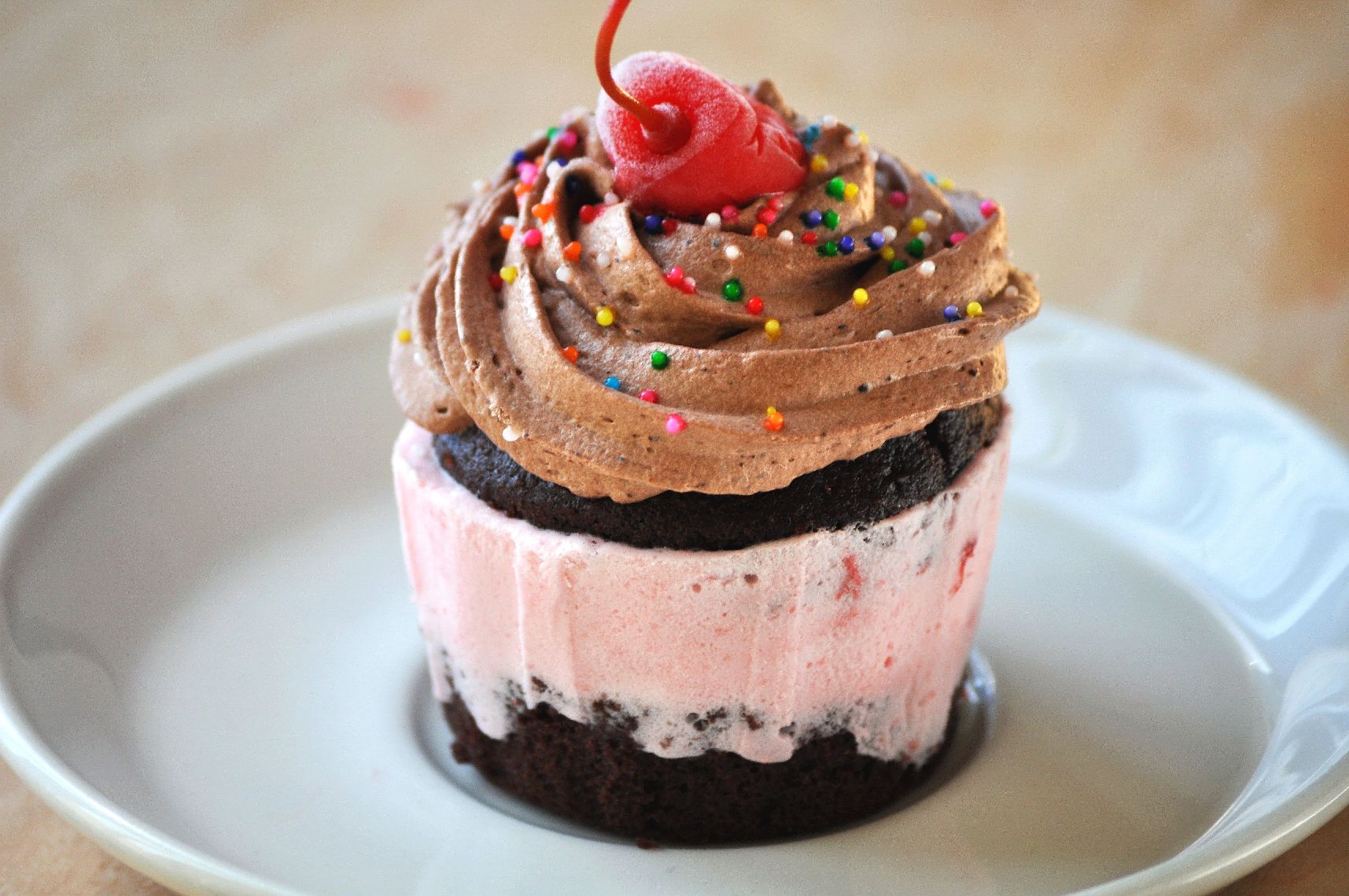Cupcake Ice Cream Cake