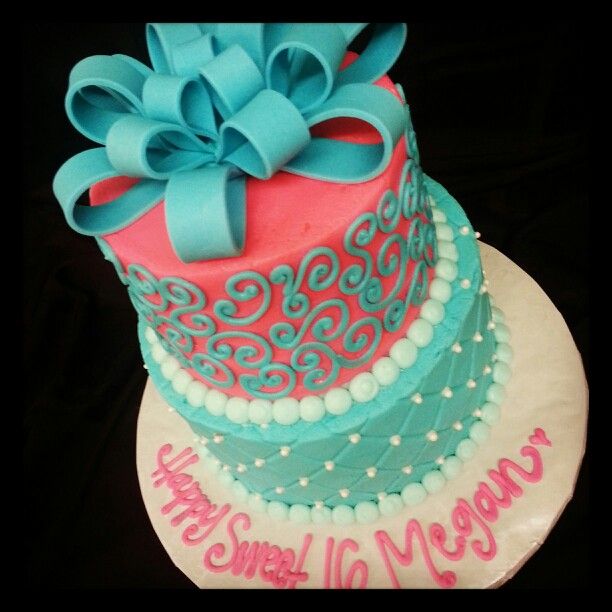 Cute Sweet 16 Cake