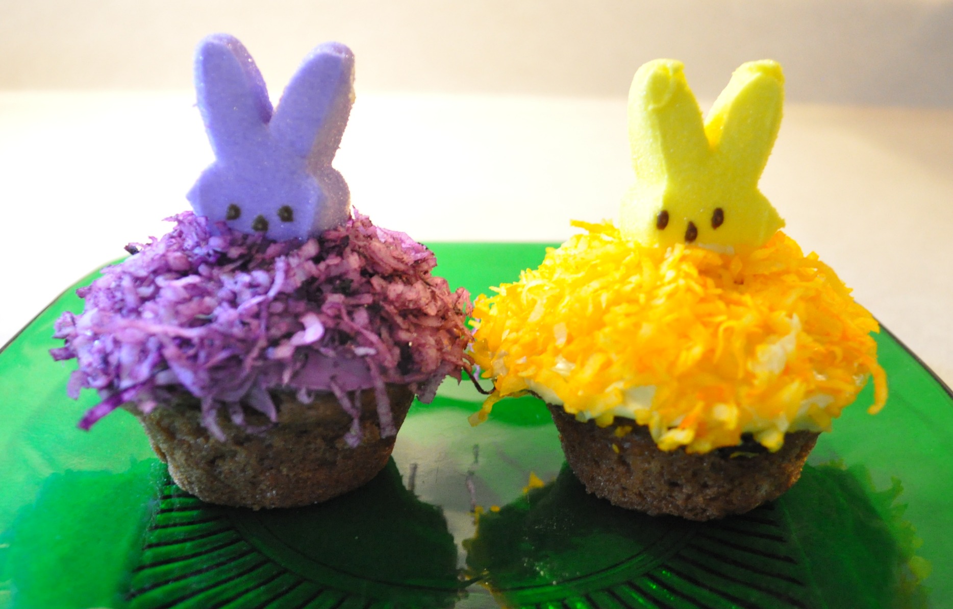 Easter Bunny Cupcakes with Peeps