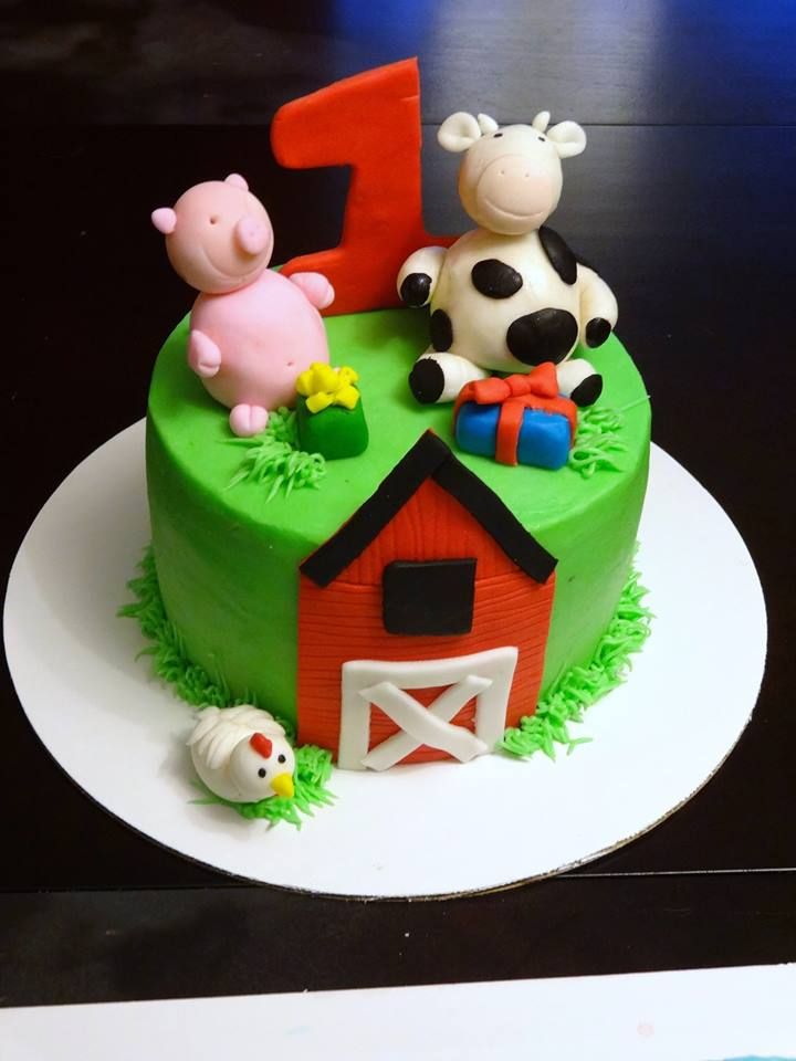 Farm Animal Smash Cake Farm Animal Smash Cake