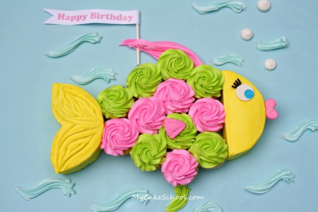 Fish Cupcake Cake