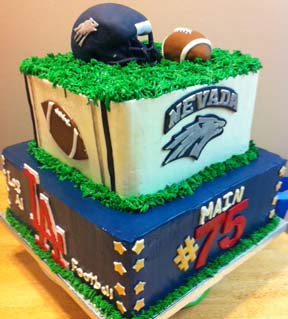 Football High School Graduation Cake