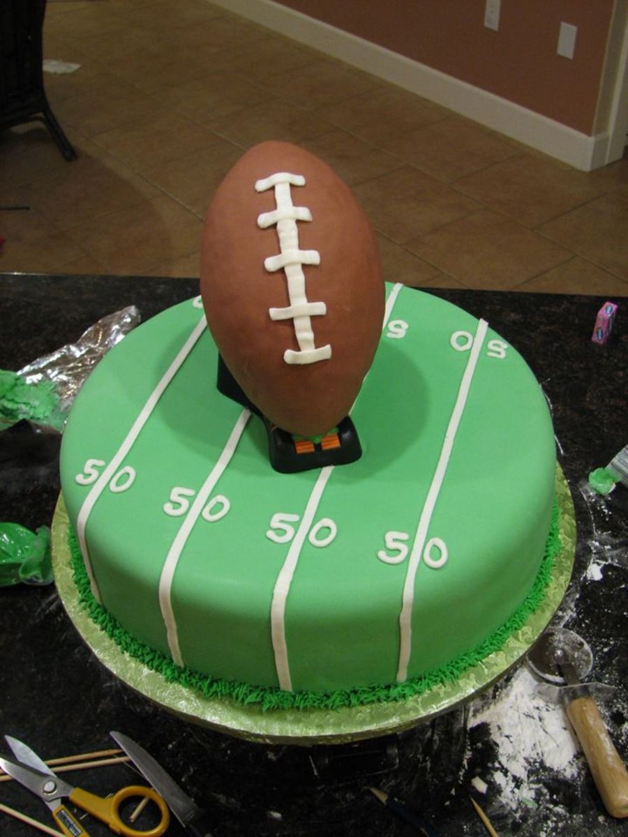 Football Super Bowl Birthday Cake