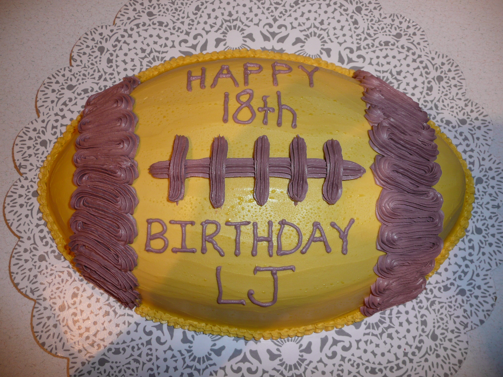 Football Themed Birthday Cake Football Themed Birthday Cake