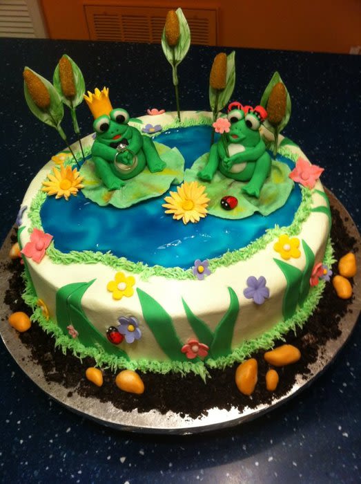 Frog On Lily Pad Cake