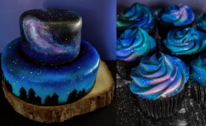 Galaxy Themed Birthday Cake