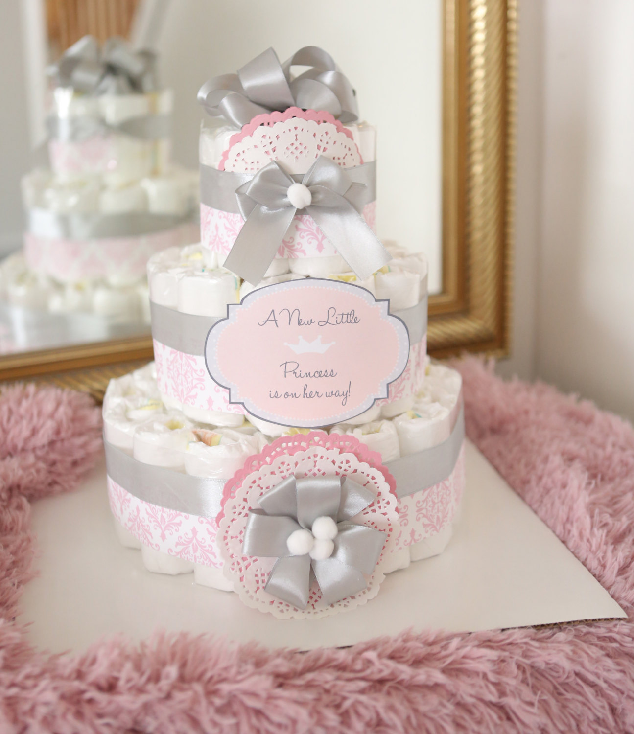Girl Baby Shower Diaper Cake