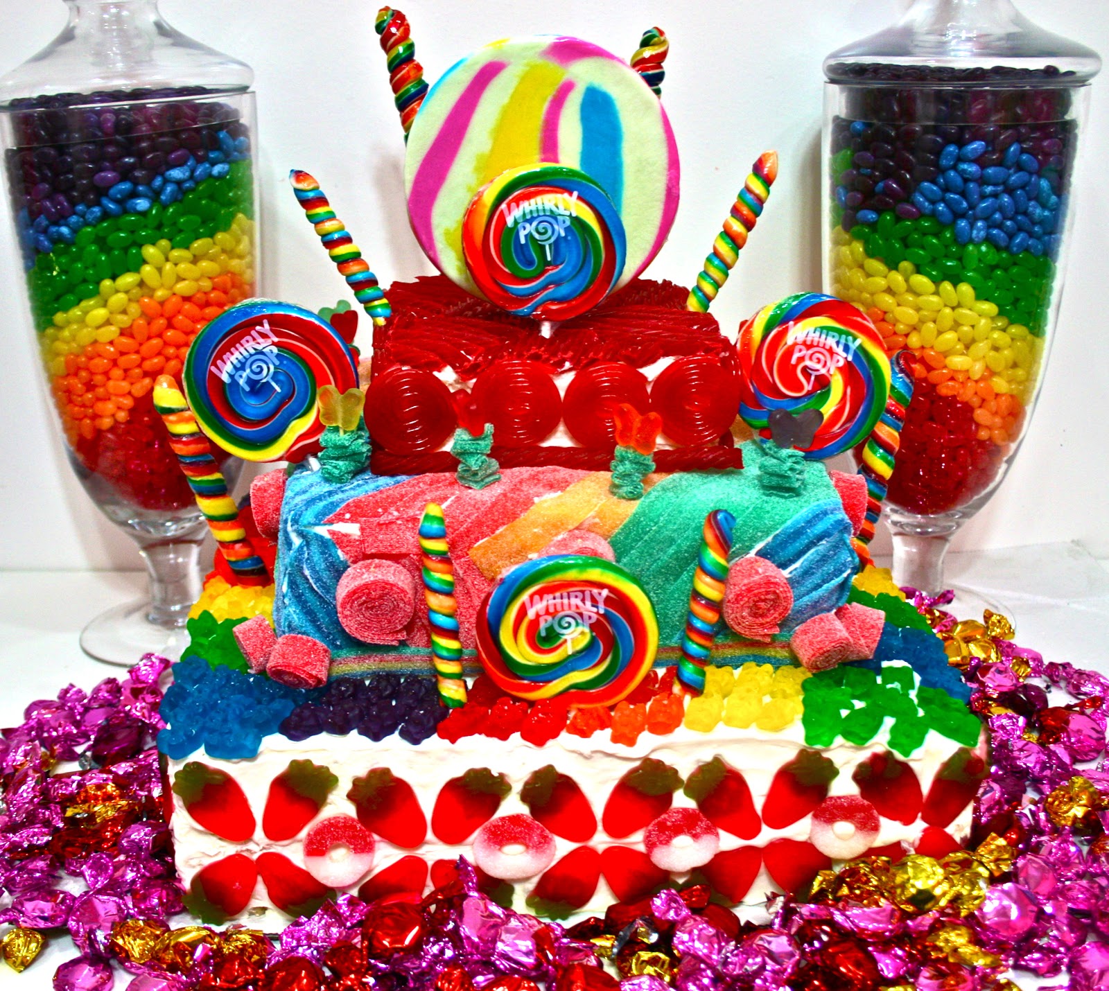 Girls Candy Cake Centerpieces