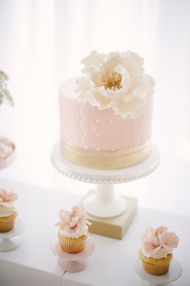 Gold and Blush Pink Wedding Cake Gold and Blush Pink Wedding Cake
