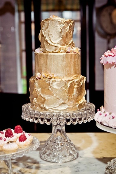 Gold Buttercream Cake Gold Buttercream Cake