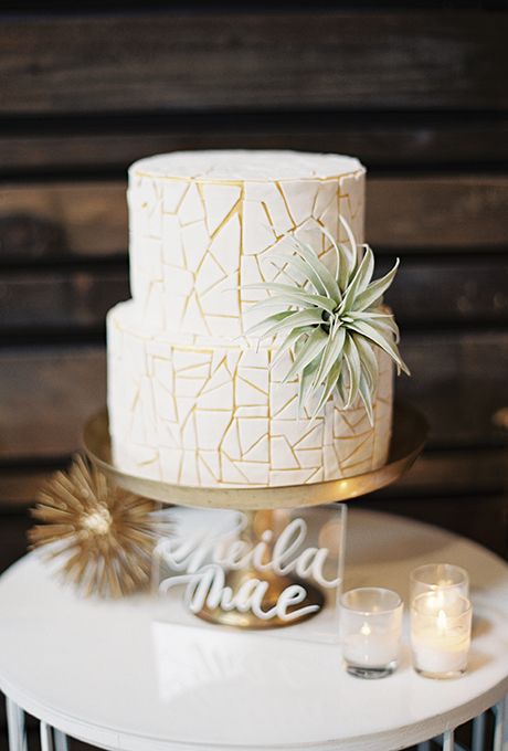 Gold Wedding Cake