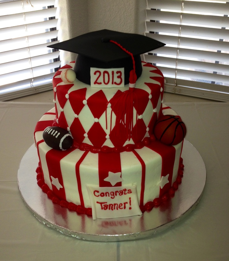 Graduation Cakes with Sports Theme Graduation Cakes with Sports Theme
