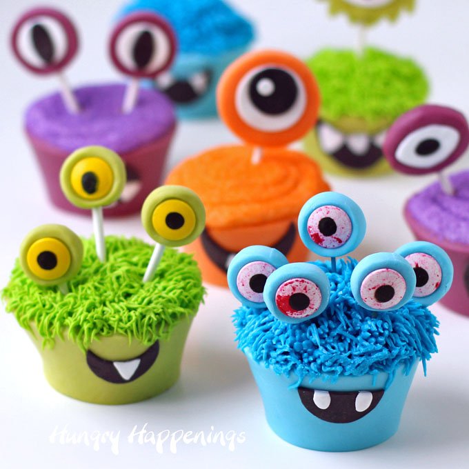 Halloween Monster Cupcakes