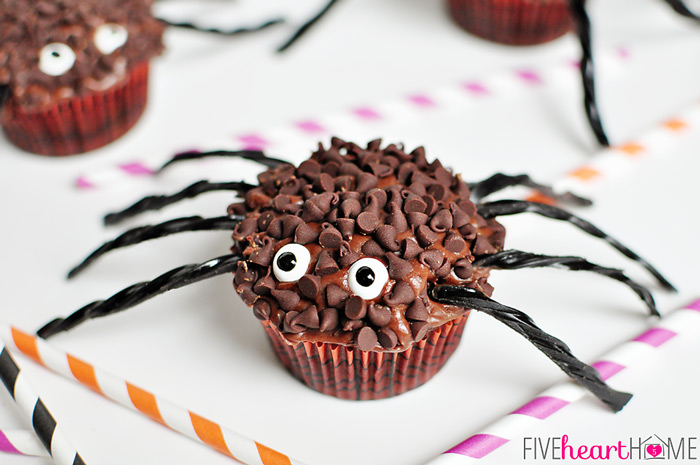 Halloween Spider Cupcakes Halloween Spider Cupcakes