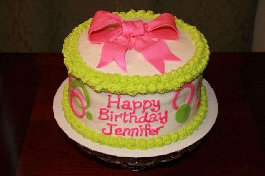 Happy Birthday Jennifer Cake