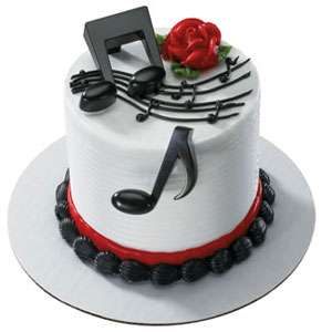 Happy Birthday Music Note Cake