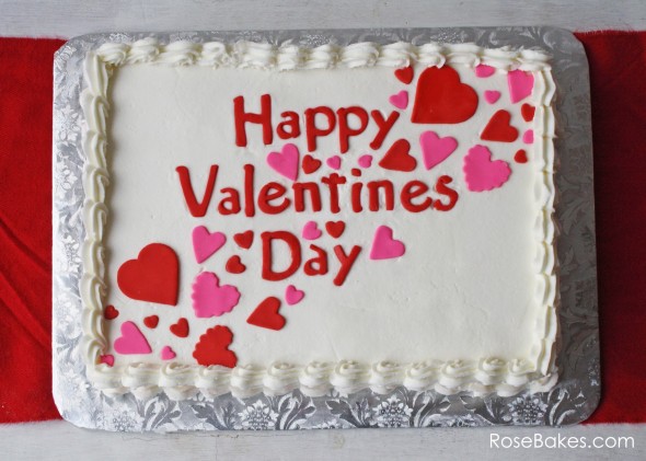 Happy Valentine's Day Sheet Cake Happy Valentine's Day Sheet Cake