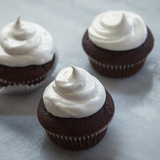 Hot Cocoa with Marshmallow Frosting Cupcakes