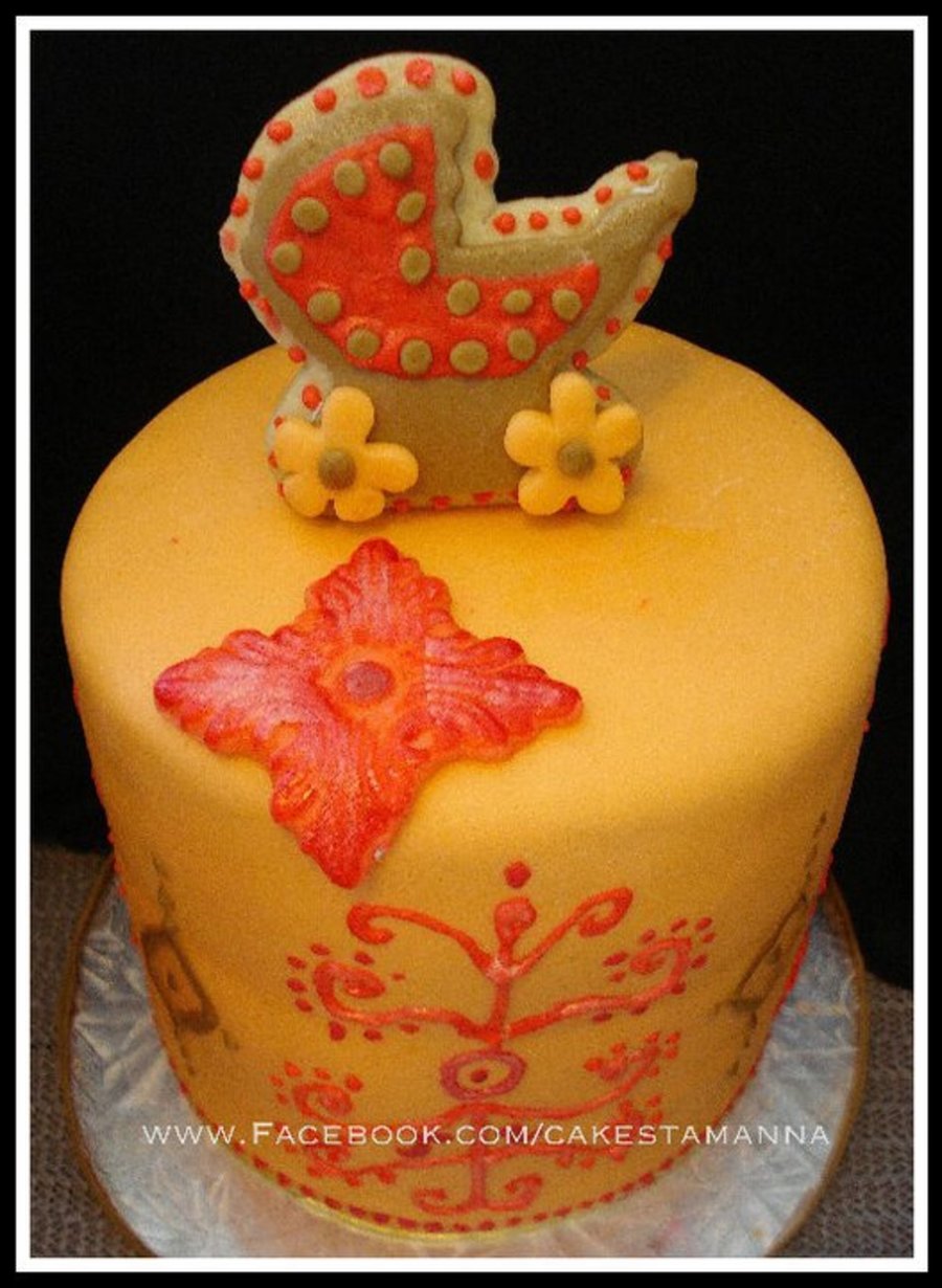 Indian Themed Baby Shower Cake Indian Themed Baby Shower Cake