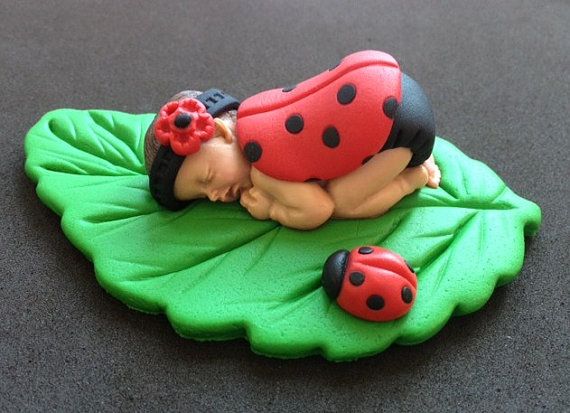 Ladybug Baby Shower Cake Topper