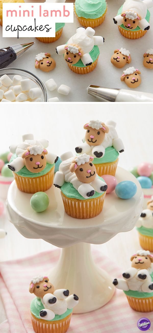Lamb Cupcakes with Marshmallows
