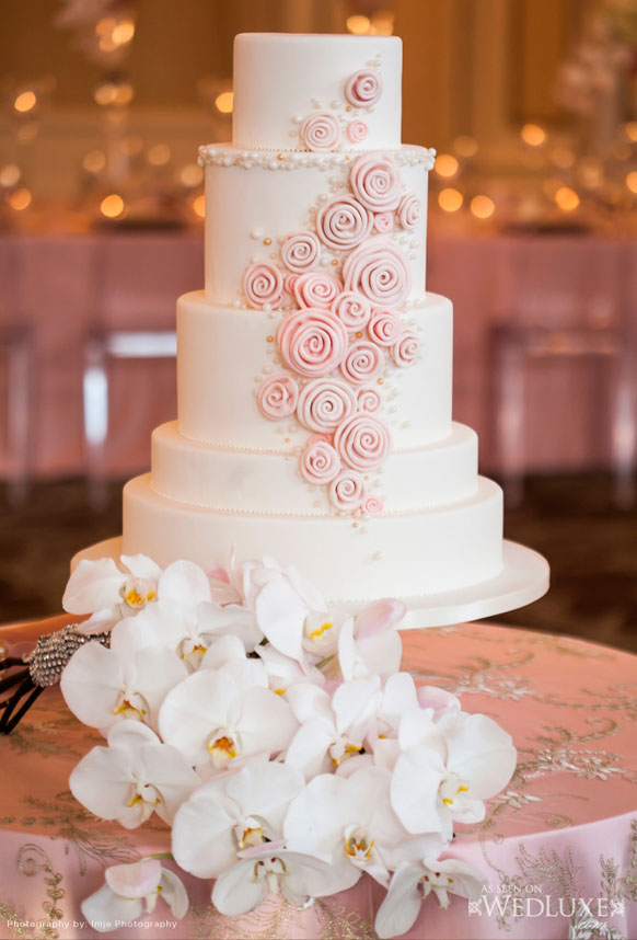 Light Pink Wedding Cake