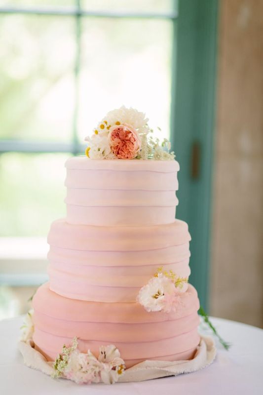 Light Pink Wedding Cake