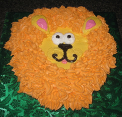 Lion Face Cupcake Cake