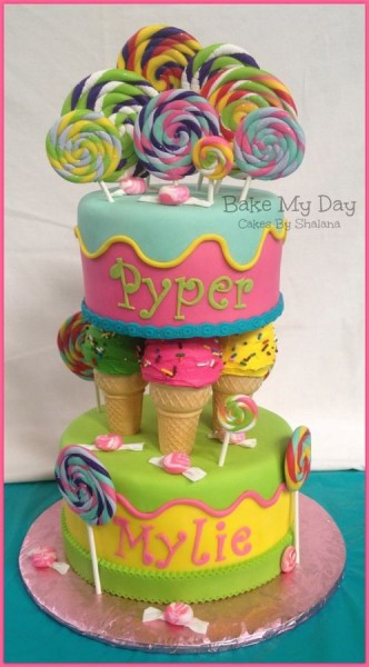 Little Girls Birthday Cake Ice Cream