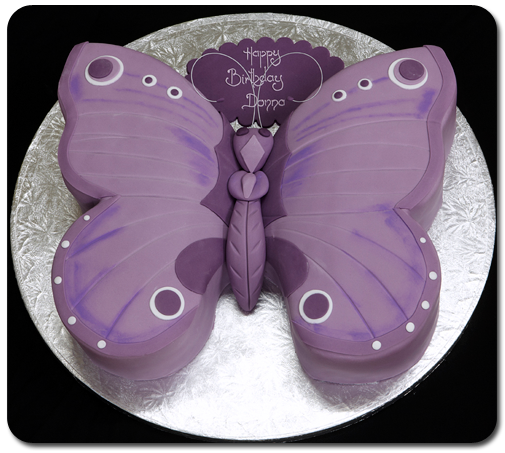Little Girls Butterfly Birthday Cake