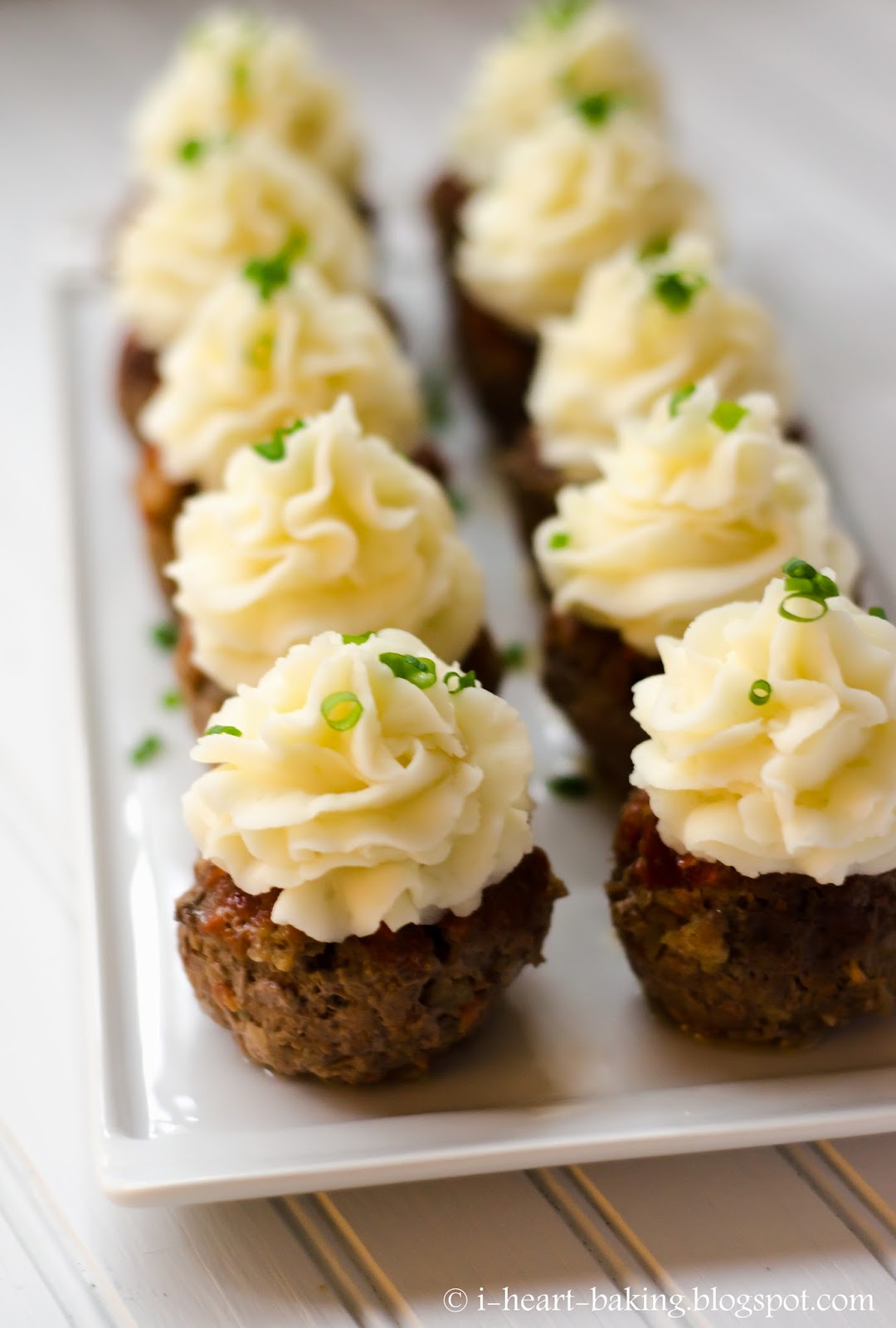 Meatloaf Cupcakes with Mashed Potatoes