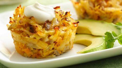 Mexican Hash Brown Breakfast Cupcakes