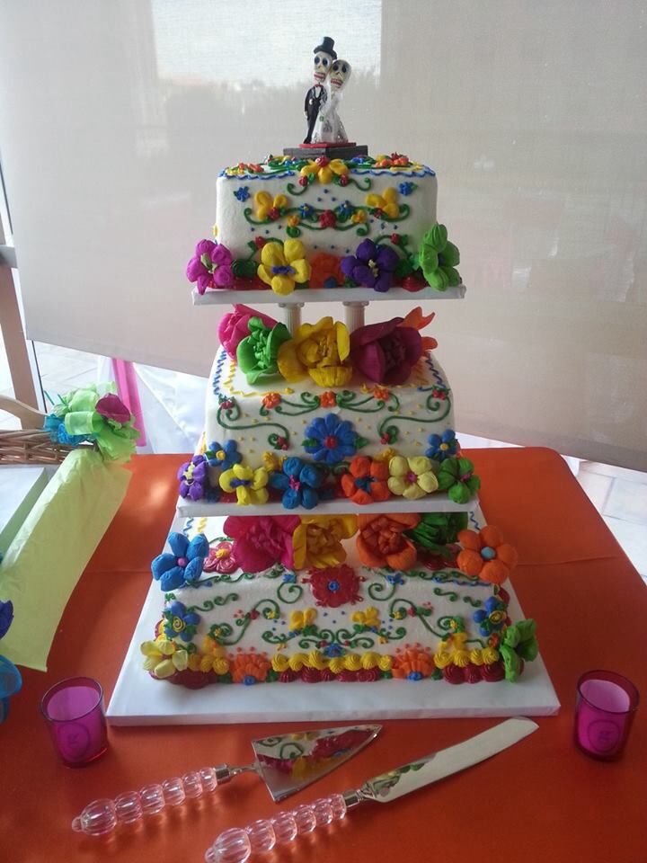 Mexican-themed Wedding Cake