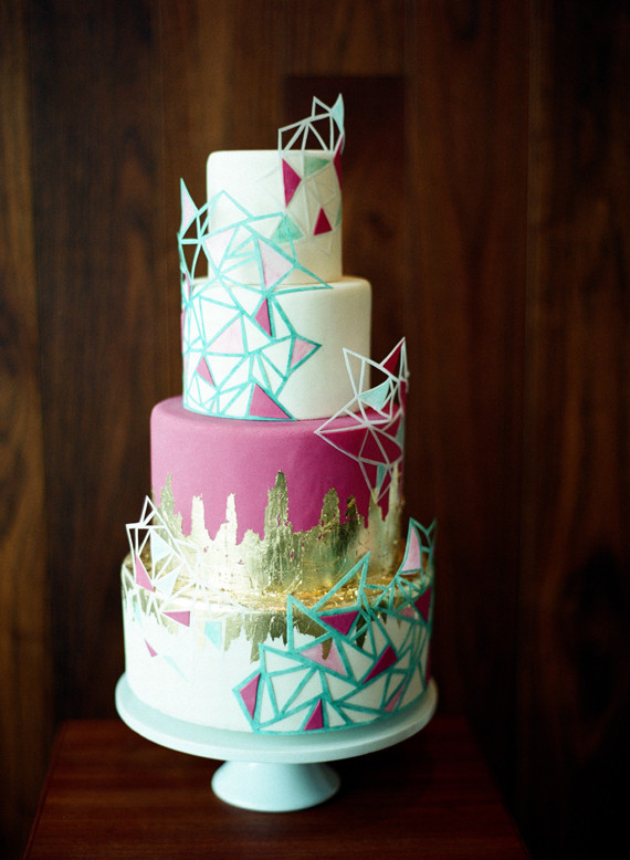 Modern Geometric Wedding Cake