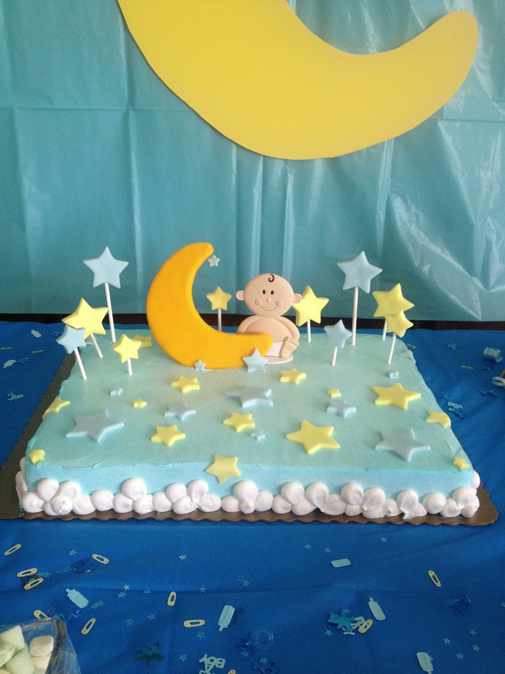 Moon and Stars Baby Shower Cake