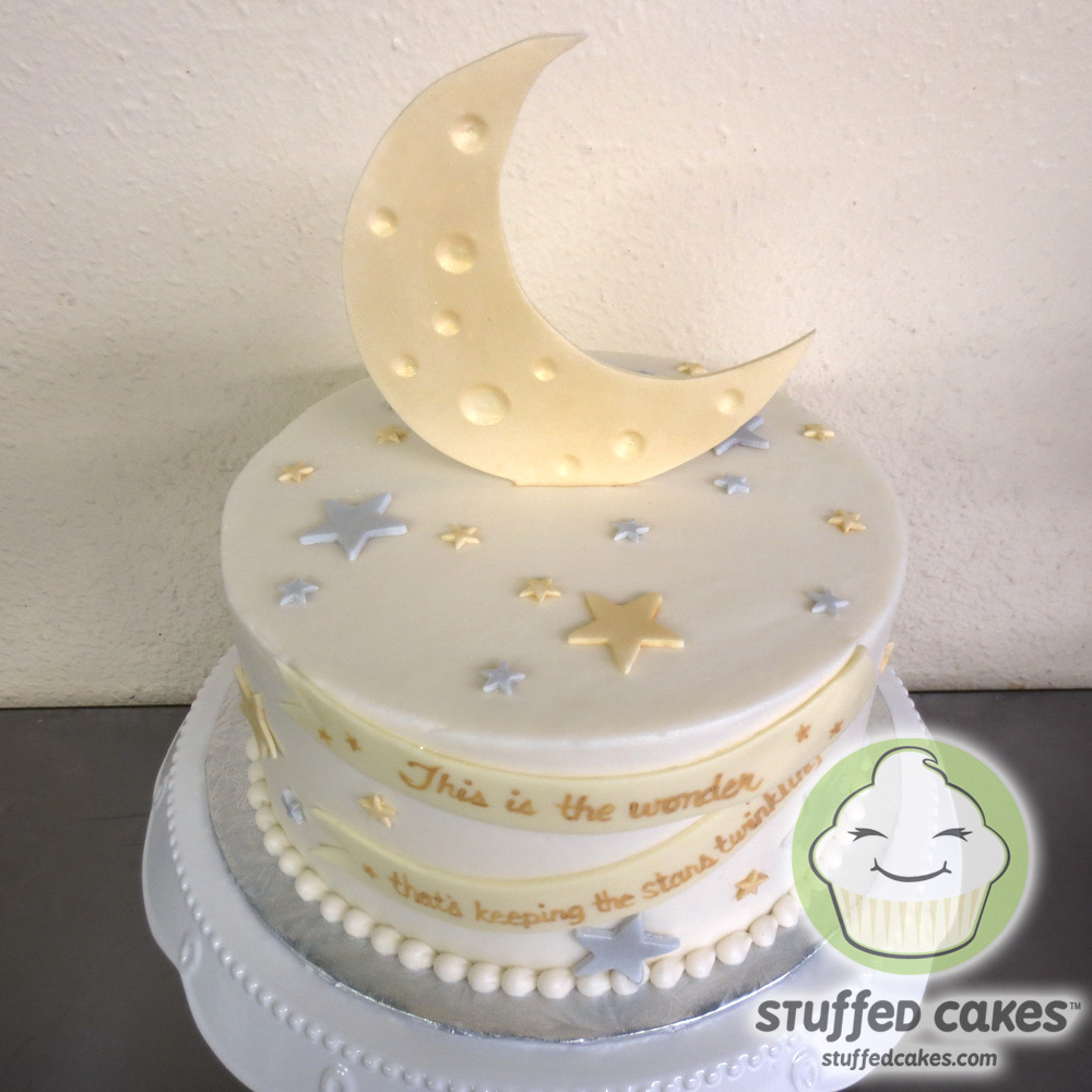 Moon and Stars Baby Shower Cake