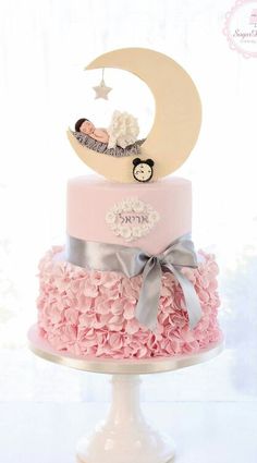 Moon and Stars Baby Shower Cake Moon and Stars Baby Shower Cake