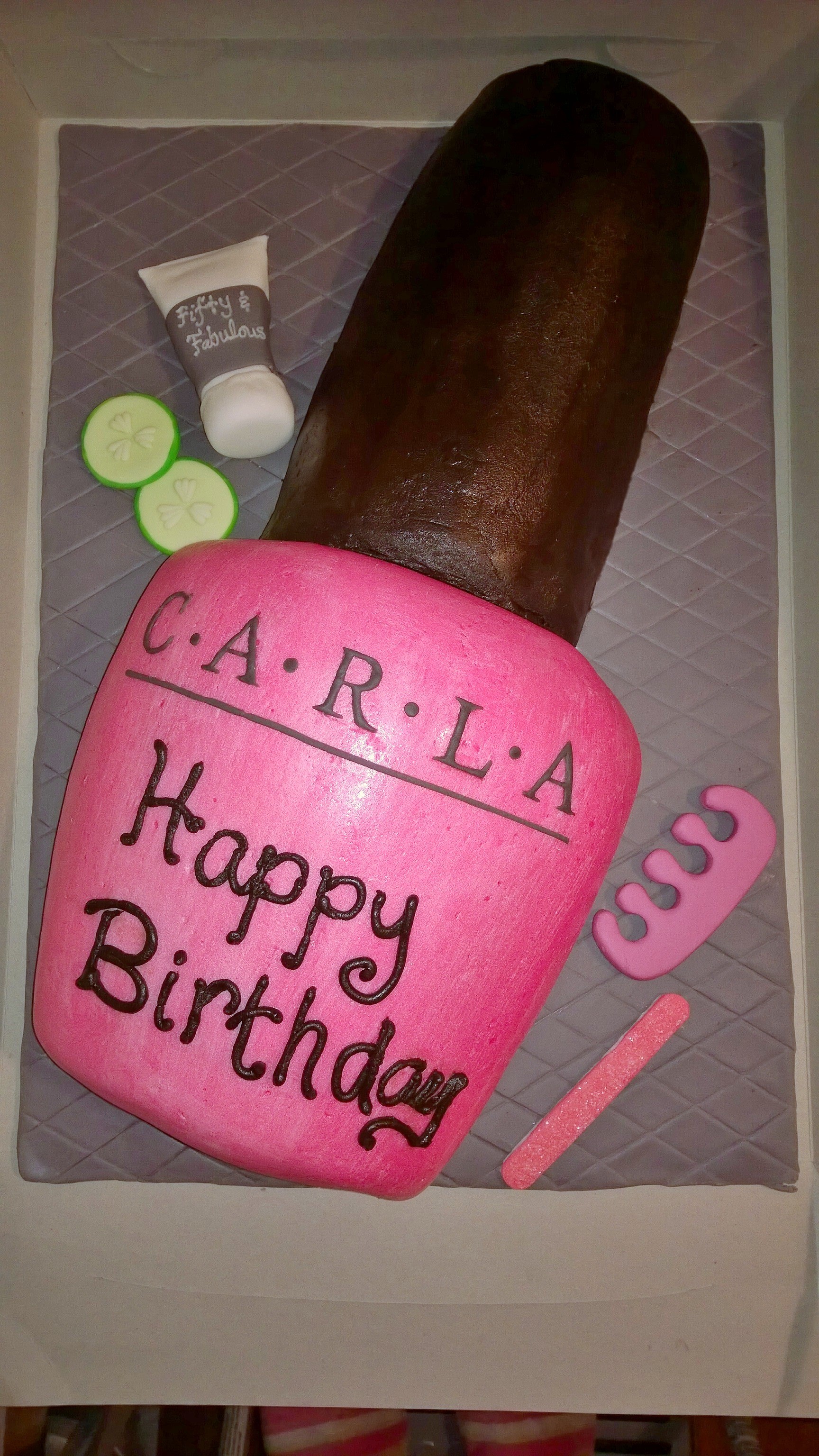 Nail Polish Birthday Cake