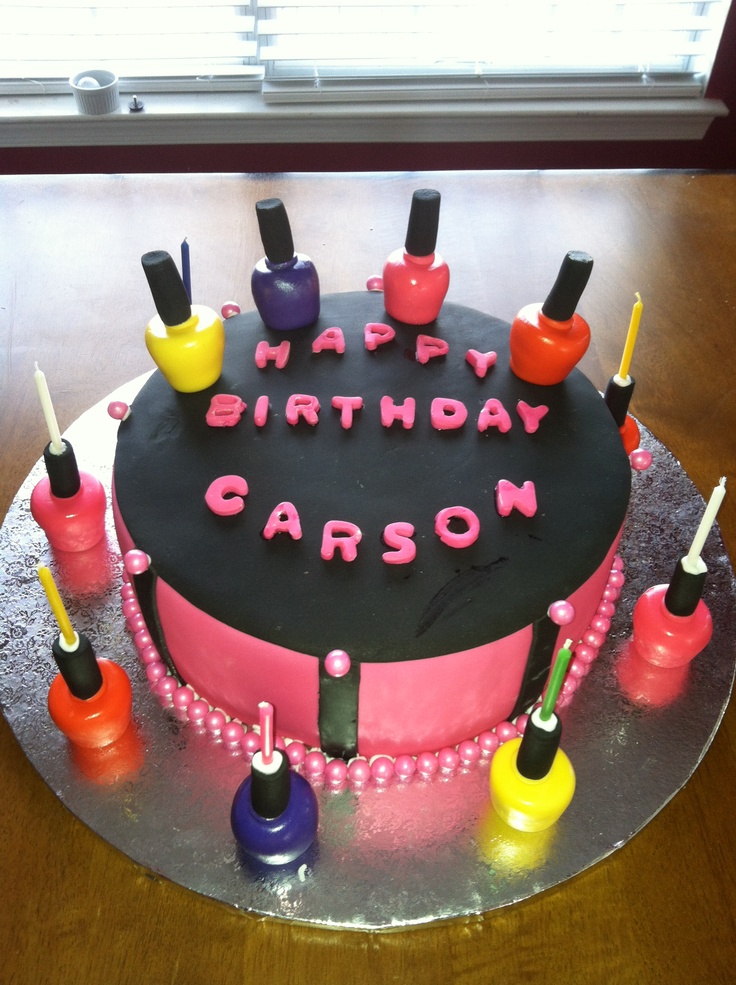 Nail Polish Birthday Cake