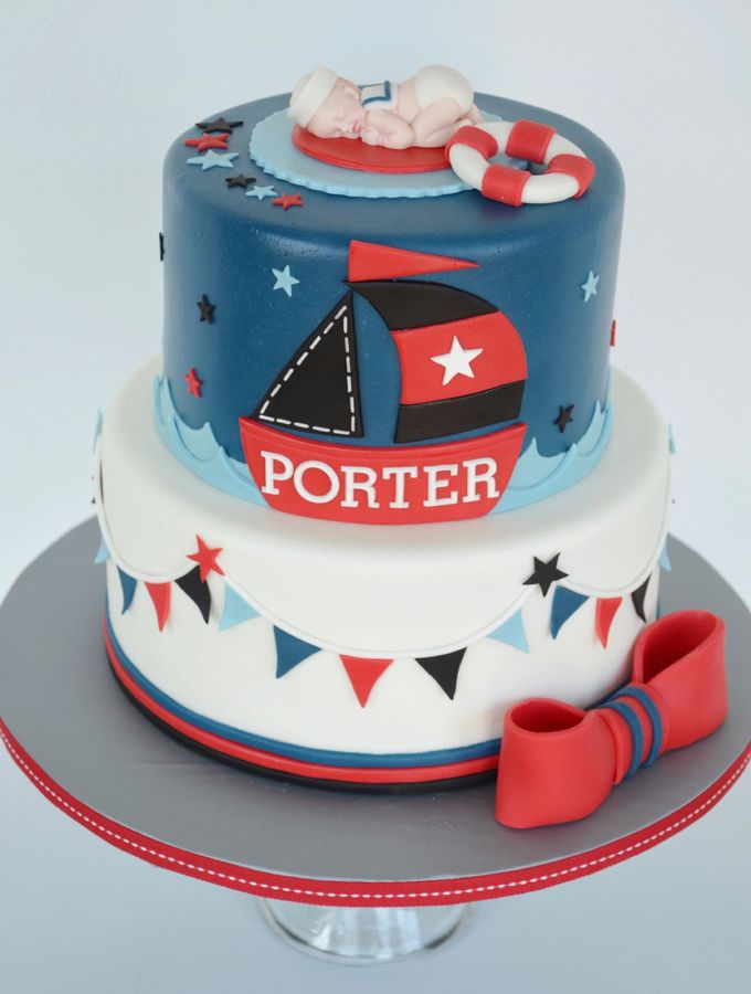 Nautical Baby Shower Cake Nautical Baby Shower Cake