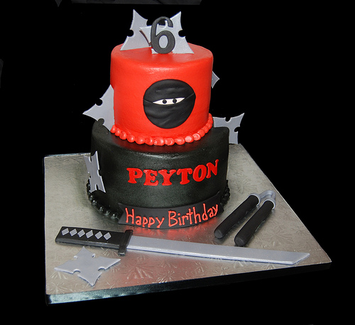 Ninja 6th Birthday Cake