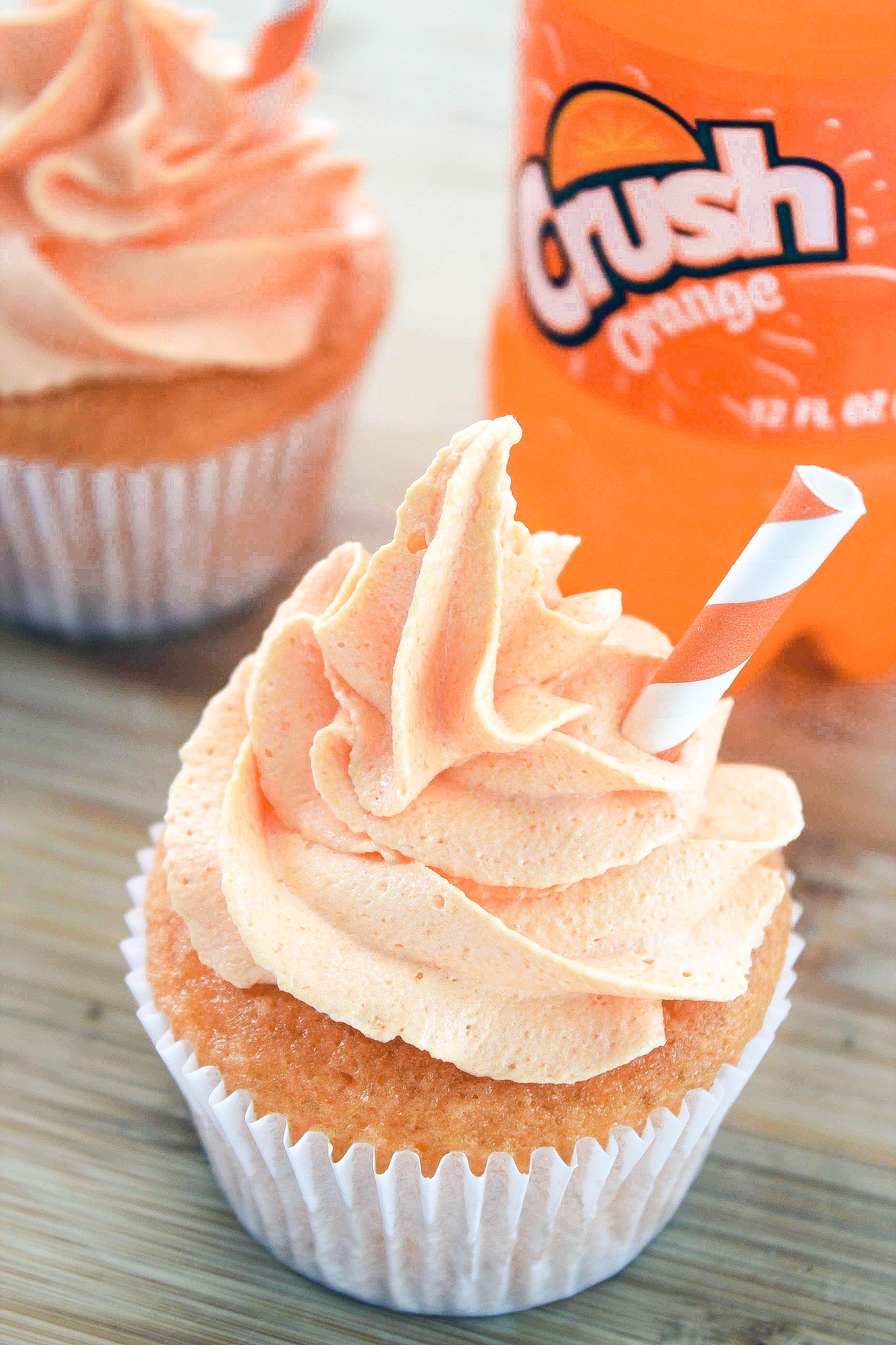 Orange Creamsicle Cupcakes with Cake Mix